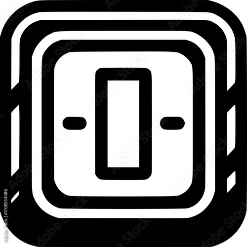 Switch Icon: A simple and clean black and white icon of a toggle switch, perfect for modern designs.