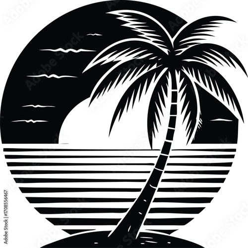 coconut palm tree on the beach