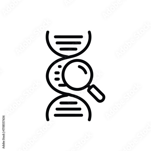 DNA Strand Under Magnifying Glass Representing Genetic Research and Scientific Discovery