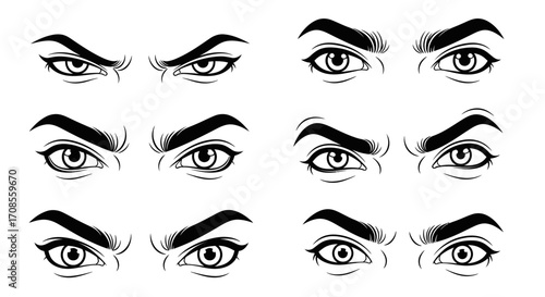 Expressive eyes convey a range of emotions from suspicion to contemplation and curiosity.