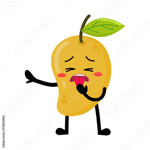 Cute Hand Drawn Mango yuck disgusted