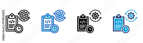 Regression Testing icon Multi Style Vector Illustration