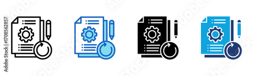 Changelog icon Multi Style Vector Illustration