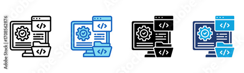 Software icon Multi Style Vector Illustration