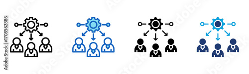 Stakeholder icon Multi Style Vector Illustration