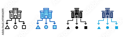 Branch icon Multi Style Vector Illustration