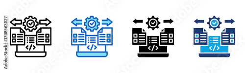 Version Control icon Multi Style Vector Illustration