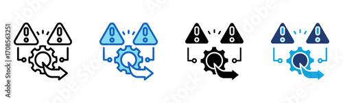 Incident Response icon Multi Style Vector Illustration