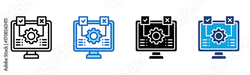 Software Testing icon Multi Style Vector Illustration