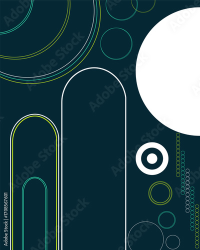 Boho minimal geometric with arctic blue fresh energy