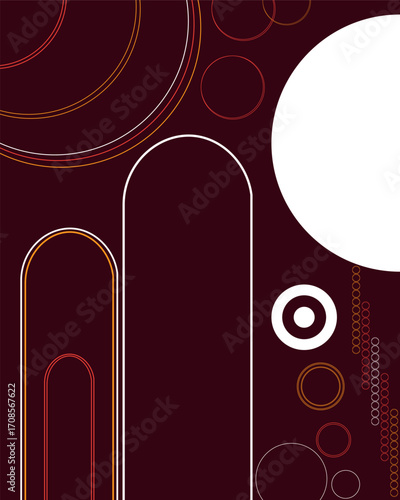 Boho minimal geometric with rose red bold passion