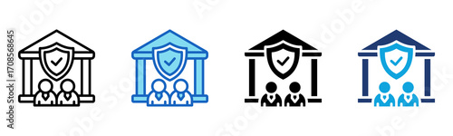 Authority icon Multi Style Vector Illustration