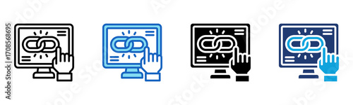 Link icon Multi Style Vector Illustration