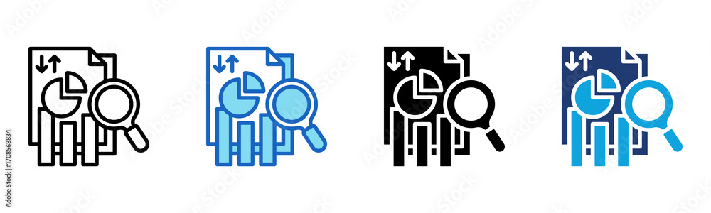 Obraz premium Traffic Analysis icon Multi Style Vector Illustration