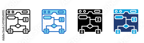 Algorithm icon Multi Style Vector Illustration