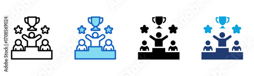 Ranking icon Multi Style Vector Illustration