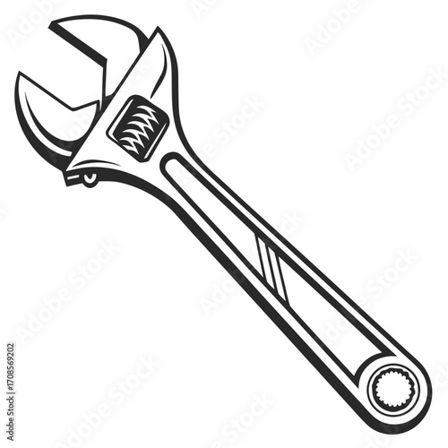 wrench on a white