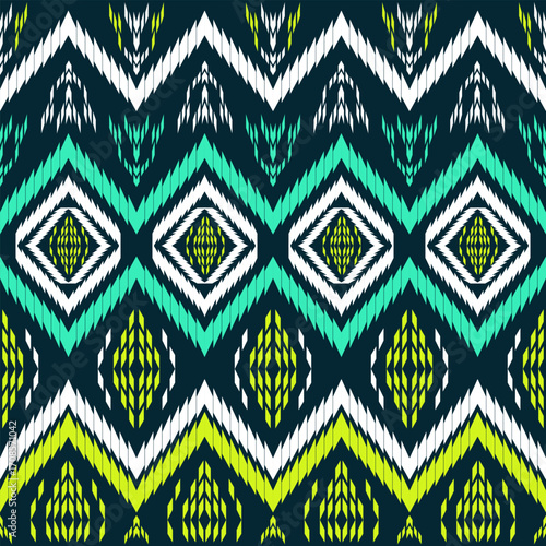 Ethnic patterns with arctic blue fresh energy