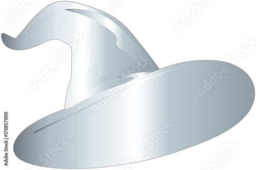 Illustration of a Silver Witch Hat