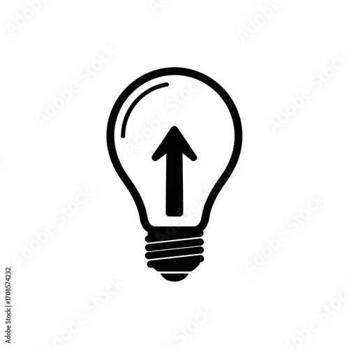Bright Idea Progress Upward Growth Concept