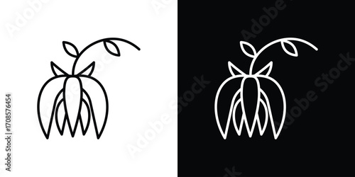 Ylang ylang icon in line design. Editable stroke icons.
