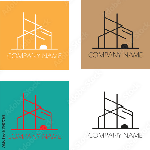 Real estate and home buildings logo icons template design, Real estate and home buildings logo icons template
