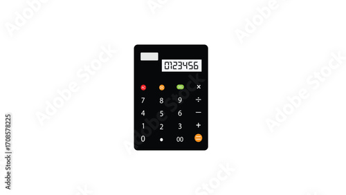 Simple Black Calculator Displaying Numbers A Basic Mathematical Tool For Calculations And Problem Solving Purposes