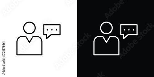 Suggestion icon in line design. Editable stroke icons.