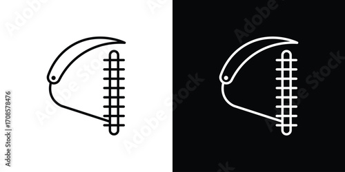 Suture icon in line design. Editable stroke icons.
