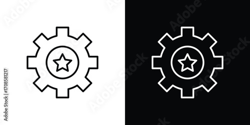 Potential icon in line design. Editable stroke icons.