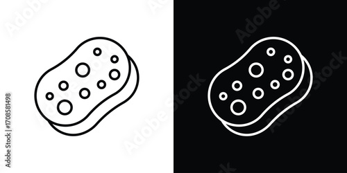 Plant heart icon in line design. Editable stroke icons.