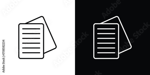 Notes icon in line design. Editable stroke icons.