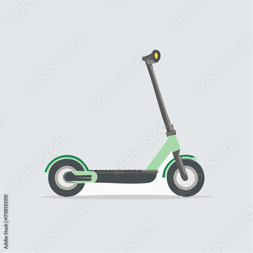 Illustration of an electric scooter isolated on a plain background for modern transport concepts