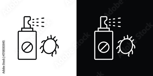 Insecticide icon in line design. Editable stroke icons.