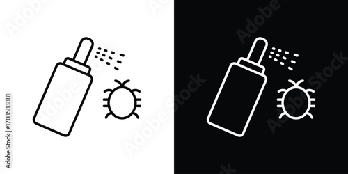 Insecticide icon in line design. Editable stroke icons.
