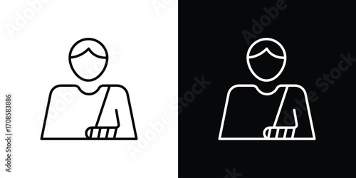 Injuries icon in line design. Editable stroke icons.