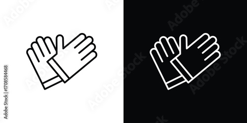 Gloves icon in line design. Editable stroke icons.