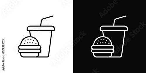 Fast food icon in line design. Editable stroke icons.