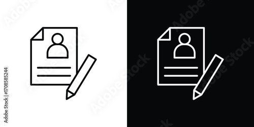Enrollment icon in line design. Editable stroke icons.
