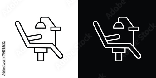 Dentist chair icon in line design. Editable stroke icons.