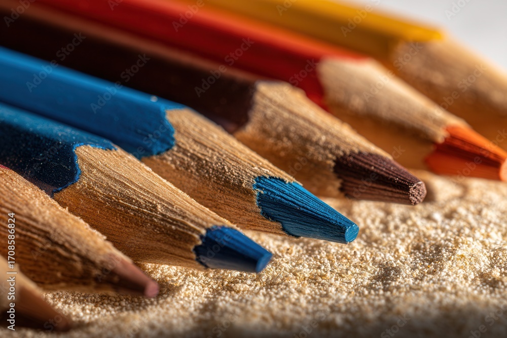 Fototapeta premium Colorful Pencils Arranged in a Creative Pattern