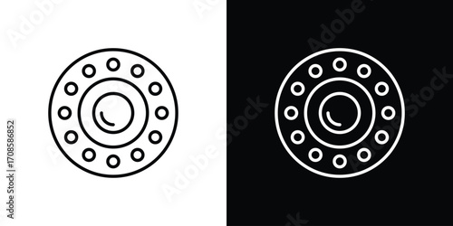 Car bearing icon in line design. Editable stroke icons.