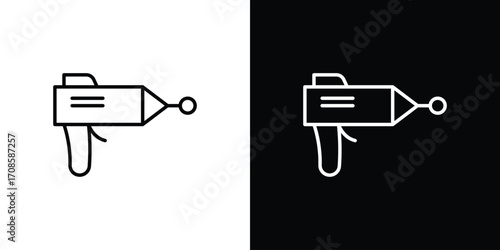 Blaster icon in line design. Editable stroke icons.