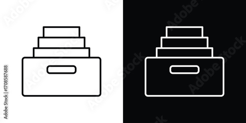 Archives icon in line design. Editable stroke icons.
