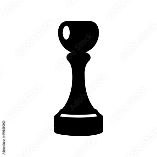 Elegant chess piece silhouette, a powerful and iconic game symbol of strategy