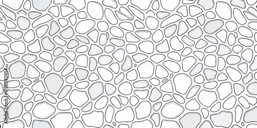 Abstract organic shapes pattern with irregular outlines and subtle shading on white background