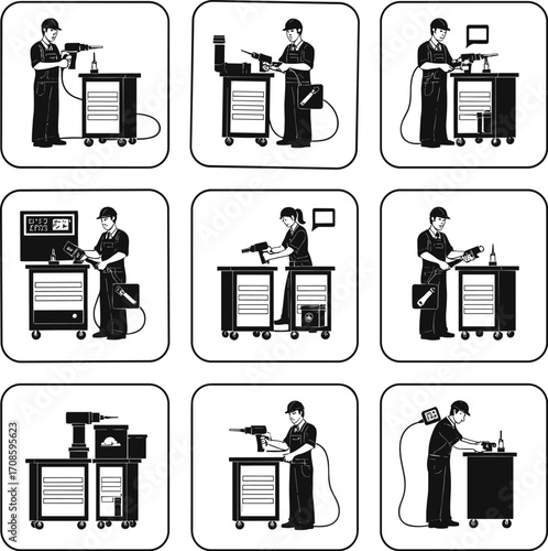 Industrial UI Icon SetIndustrial UI Icon Set