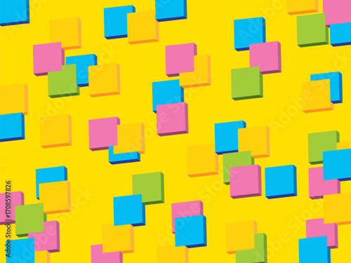 カラフルなブロックパターン