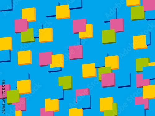 カラフルなブロックパターン