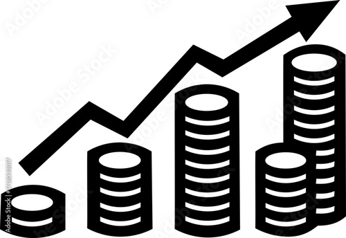 Investment fill icon. Investment, Profit, Asset, Investor, Portfolio, Dividend, Capital, Risk, Inflation icons vector, vector illustration !	